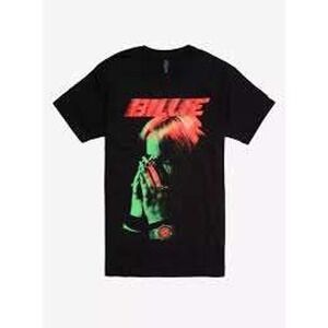 Billie Eilish Neon Y2K Graphic Tee Size M | Official Merch | Dark Streetwear EUC